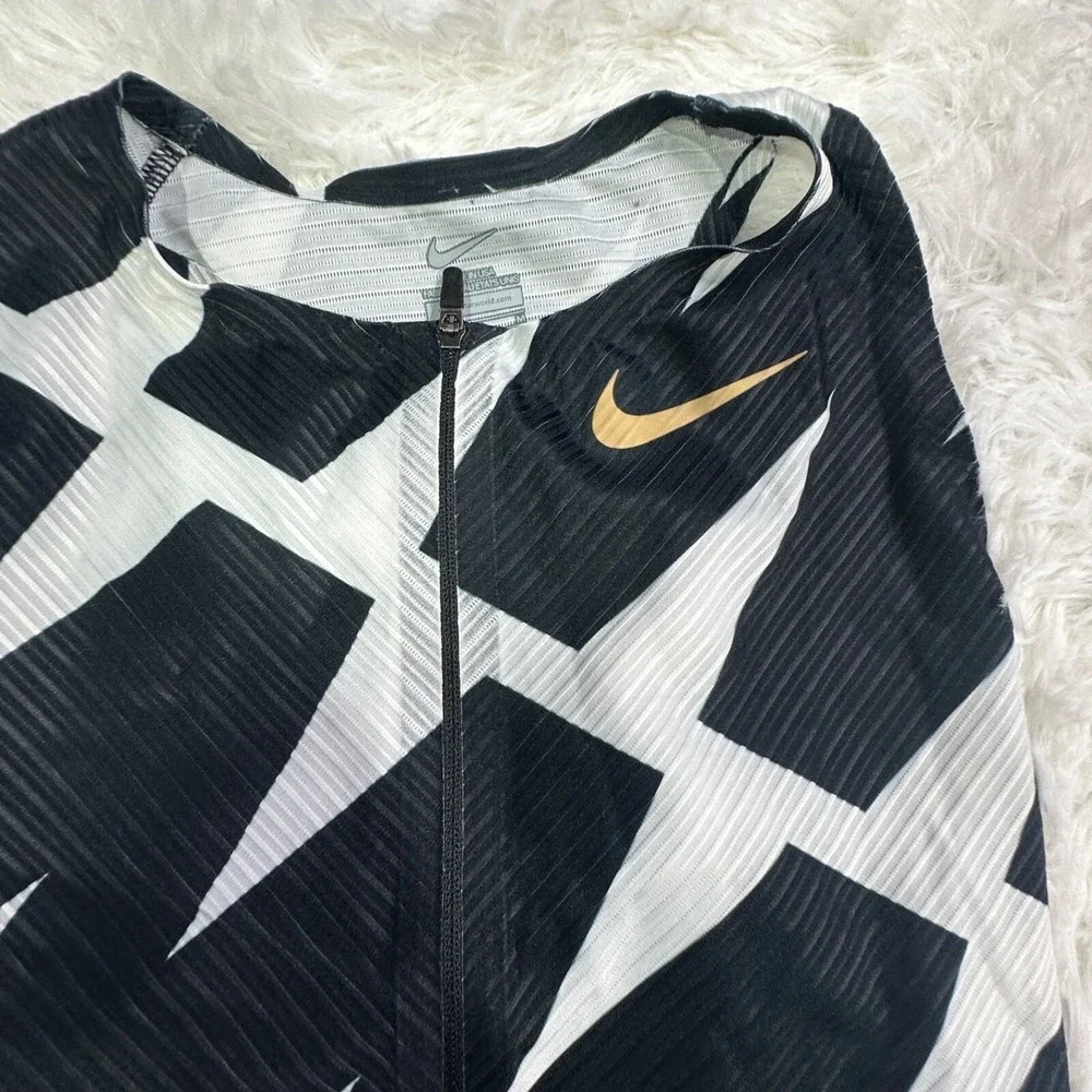 Nike Elite Pro Speedsuit Black Track Tank Unitard Women CI1002-077 Medium